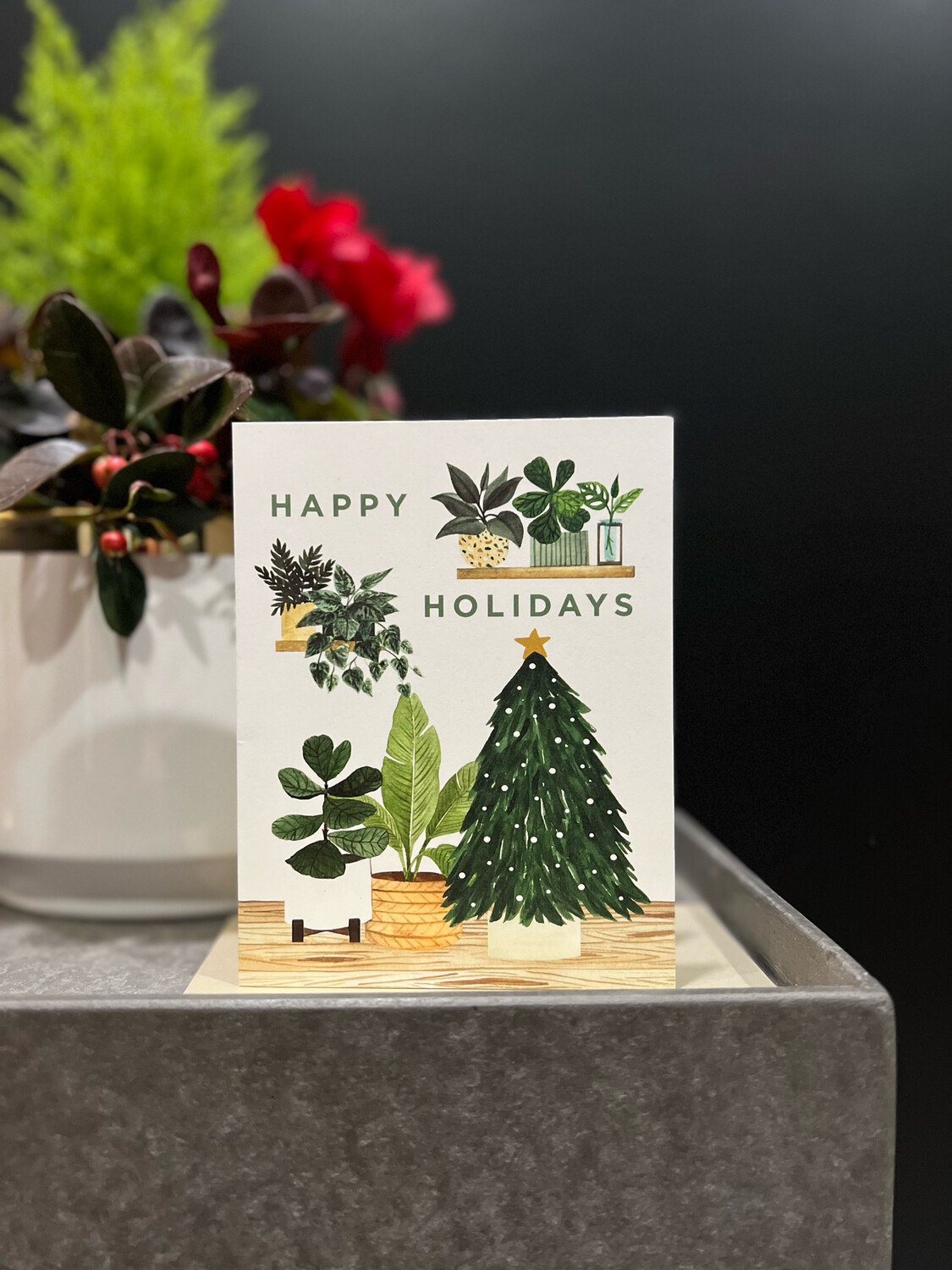 HOLIDAY PLANT SHELF GREETING CARD