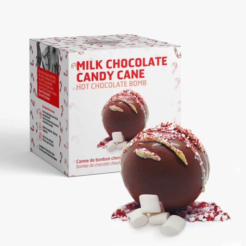 MILK CHOCOLATE CANDY CANE HOT CHOCOLATE BOMB