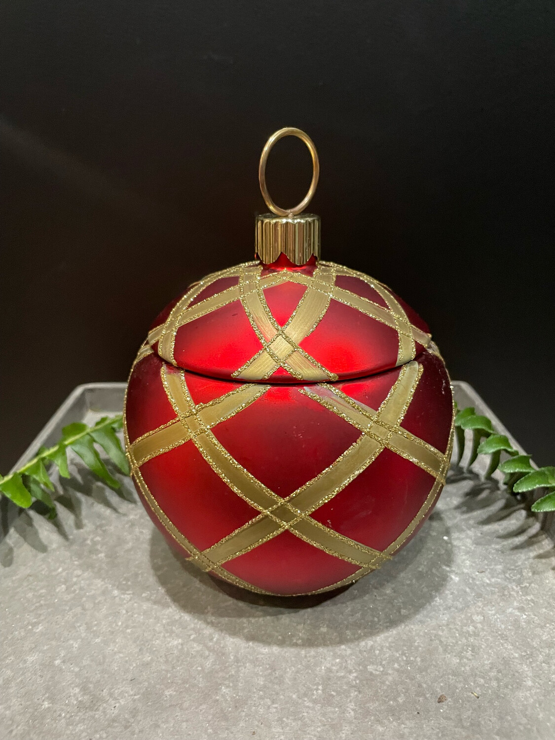 RED AND GOLD ORNAMENT