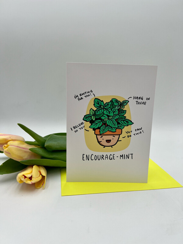 ENCOURAGE-MINT GREETING CARD