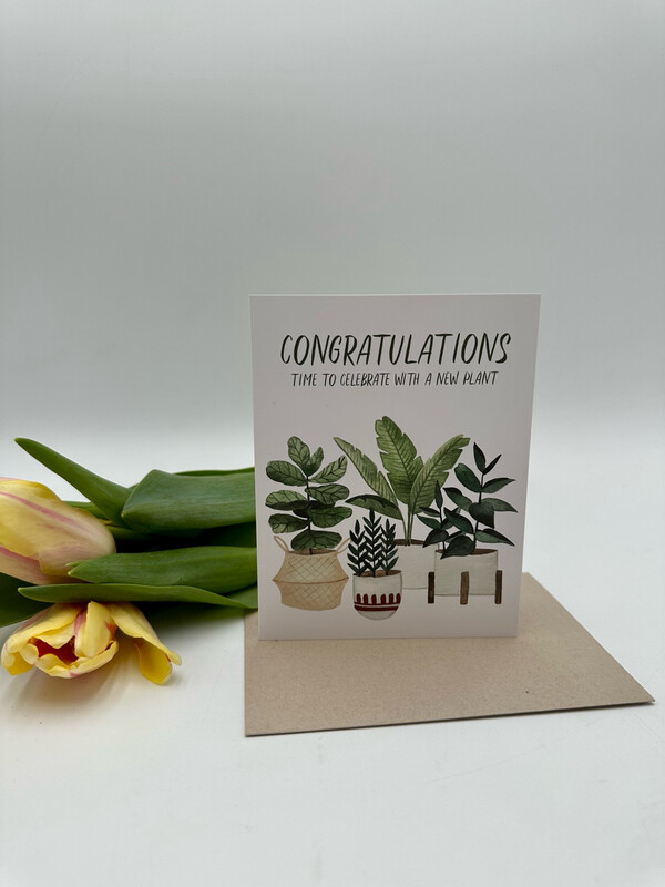 CONGRATULATIONS NEW PLANT GREETING CARD
