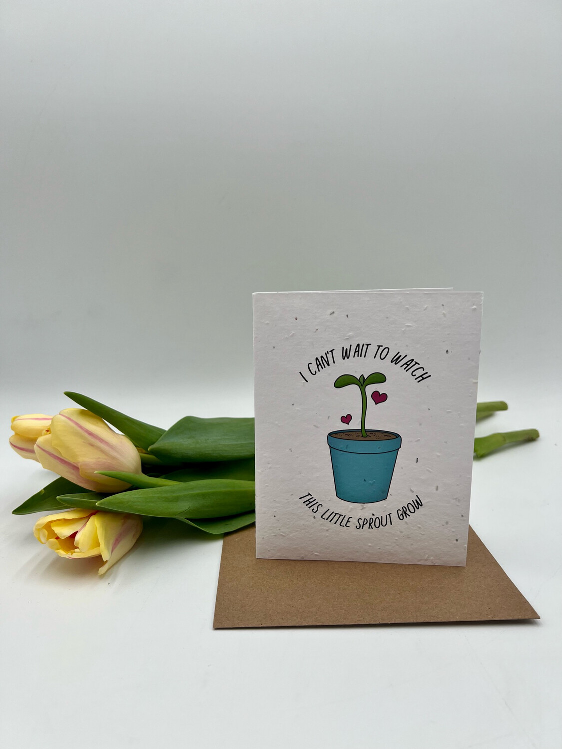 LITTLE SPROUT PLANTABLE SEED PAPER EXPECTING CARD