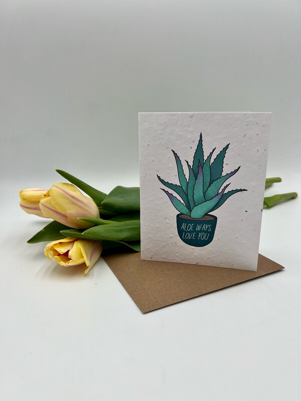 ALOE WAYS LOVE YOU PLANTABLE SEED PAPER CARD
