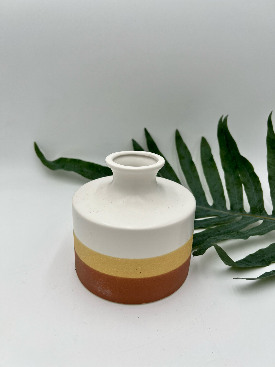 WARM COLORS WIDE VASE 5" H