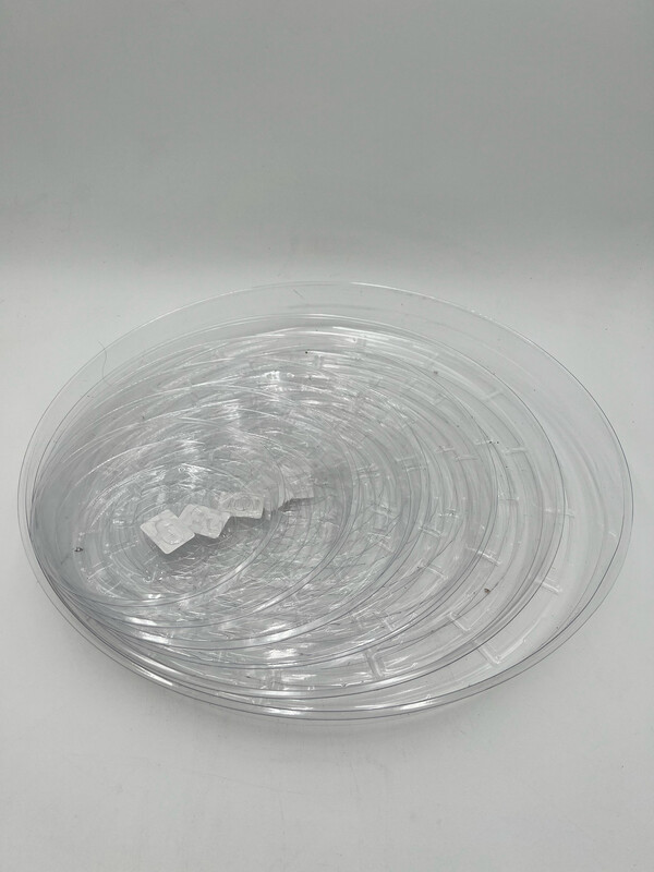 CLEAR VINYL PLANT SAUCER, ASSORTED SIZES