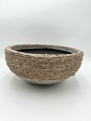 PANAMA LOW SEAGRASS PLANTER 14"