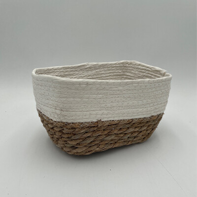 RECTANGULAR STRAW BASKET 10" L