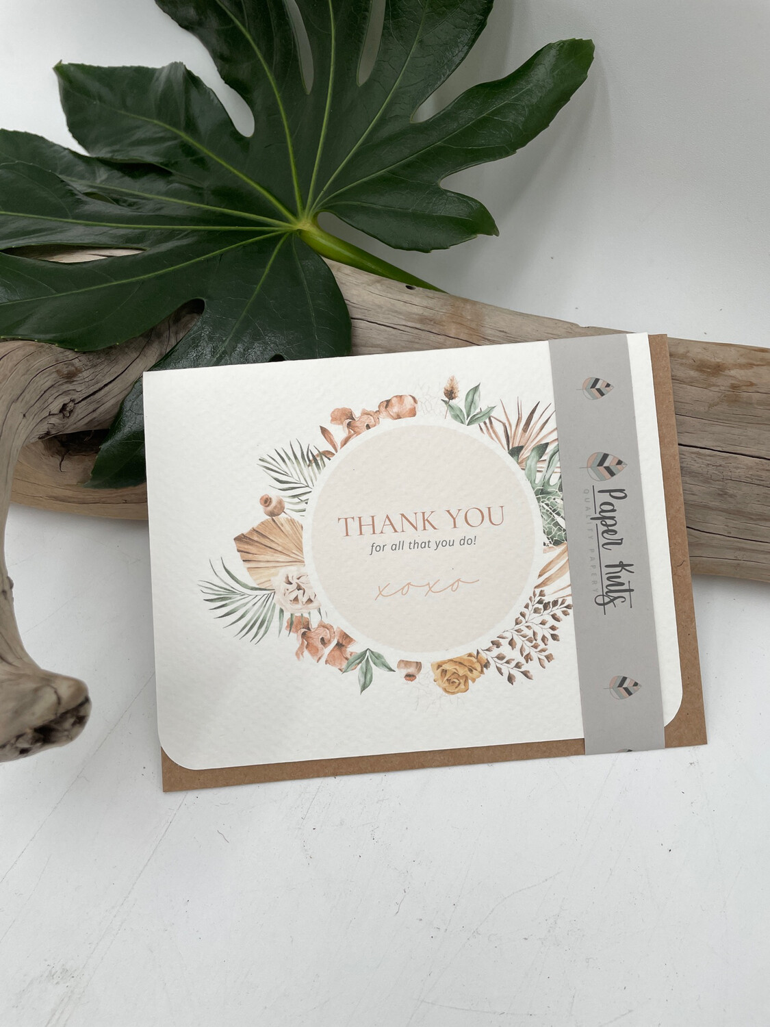 THANK YOU WATERCOLOUR GREETING CARD