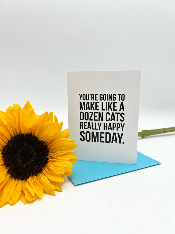 A DOZEN CATS GREETING CARD