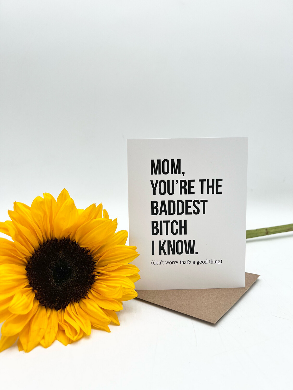 BADDEST BITCH MOM GREETING CARD