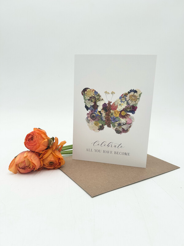 BUTTERFLY GROWTH GREETING CARD