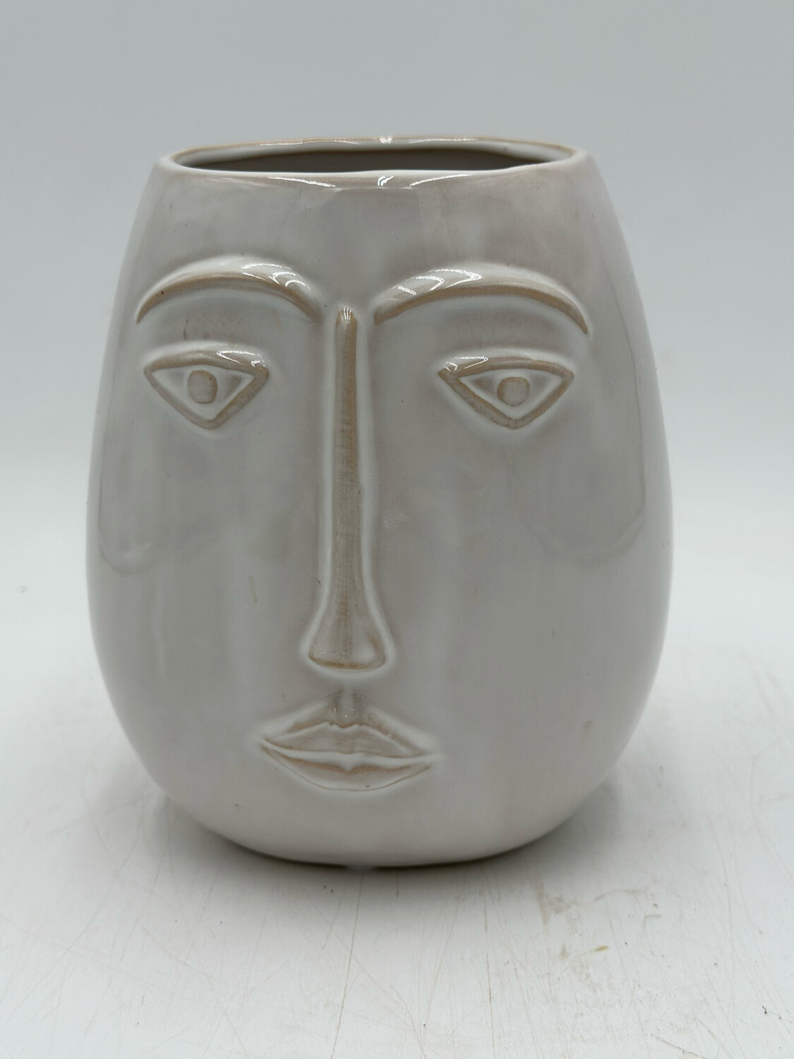 NATURA MODERN FACE VASE 6.5" H