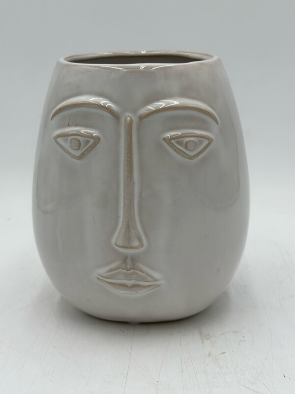 NATURA MODERN FACE VASE 6.5" H