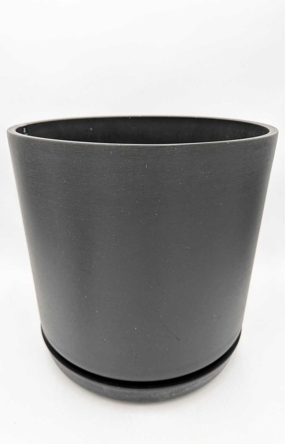 KANSO BLACK KURO 13"  PLANTER & SAUCER