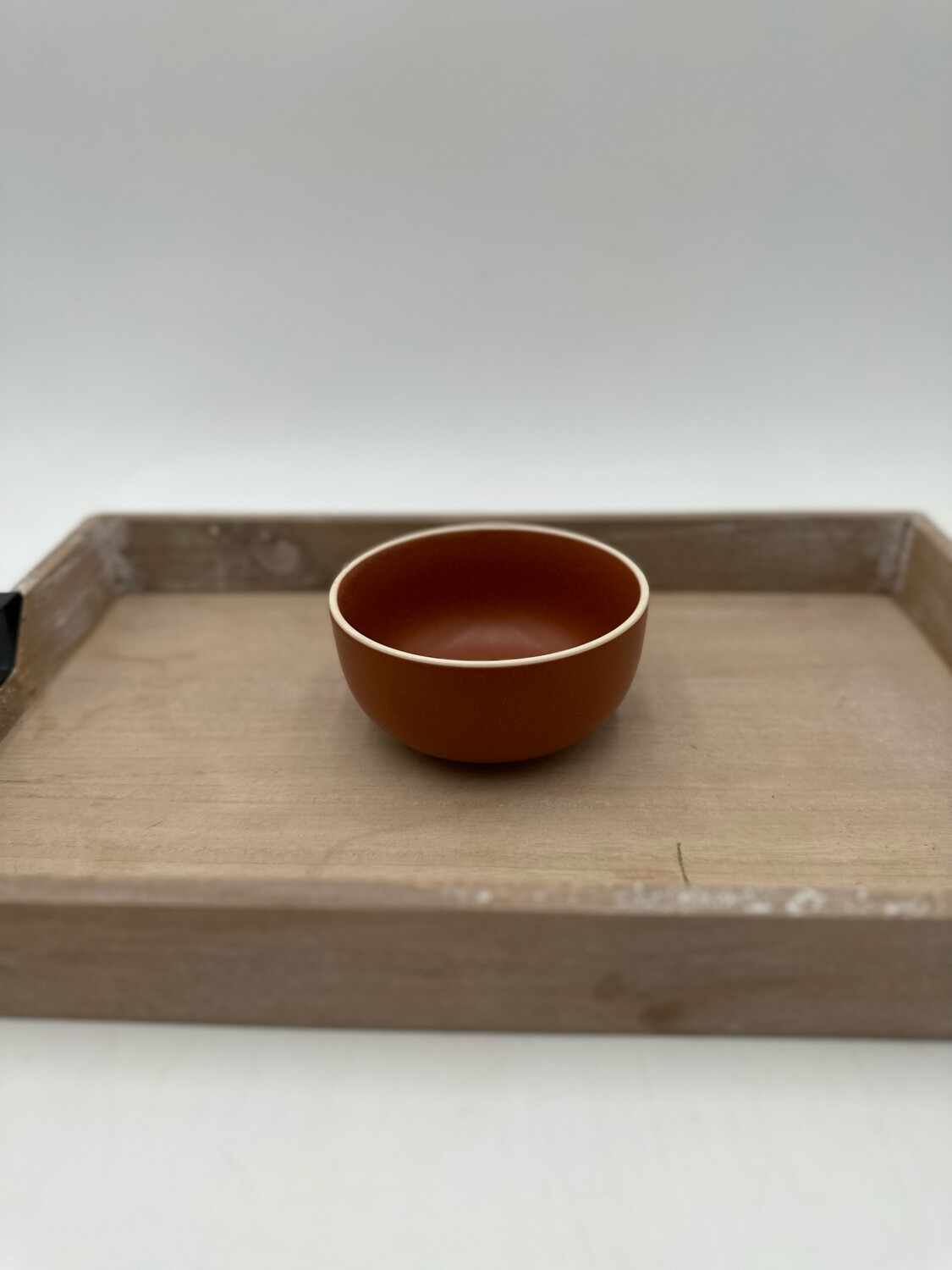 TERRACOTTA CERAMIC BOWL 4.5"