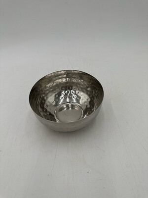 HAMMERED SILVER BOWL 5"