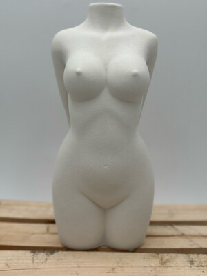 MUSE FULL BODY VASE WHITE 10" H