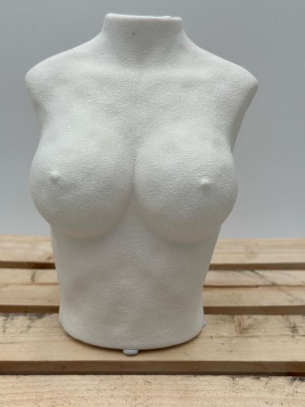 MUSE TORSO VASE WHITE 6" H