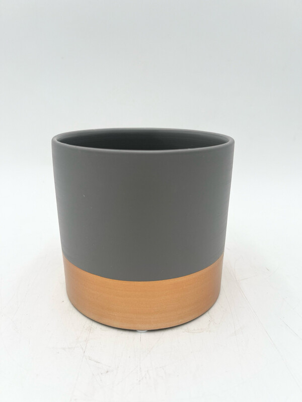 CHARCOAL ROSE GOLD DOLOMITE POT 4.5"