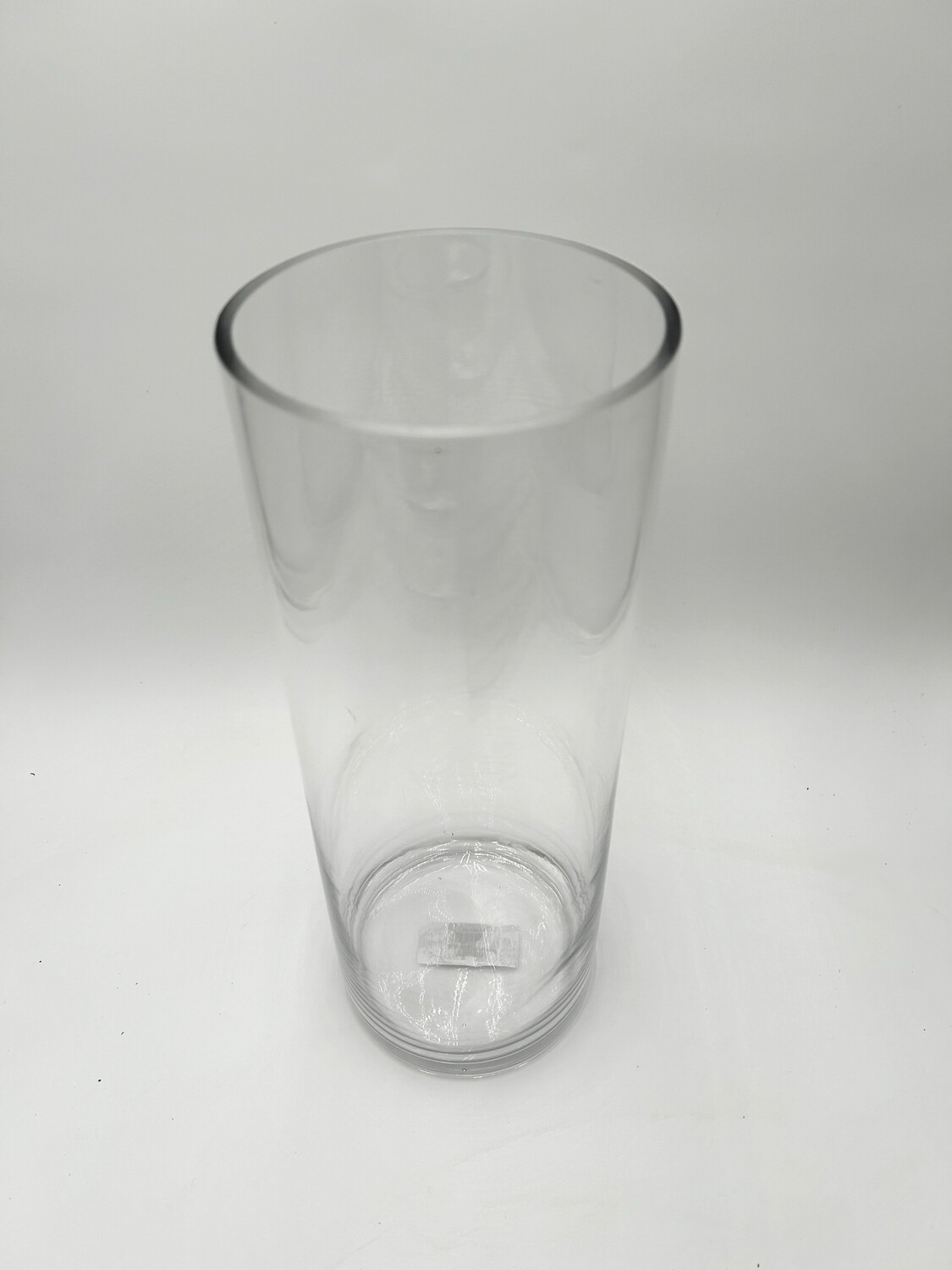 CLEAR GLASS CYLINDER VASE 15.5"H