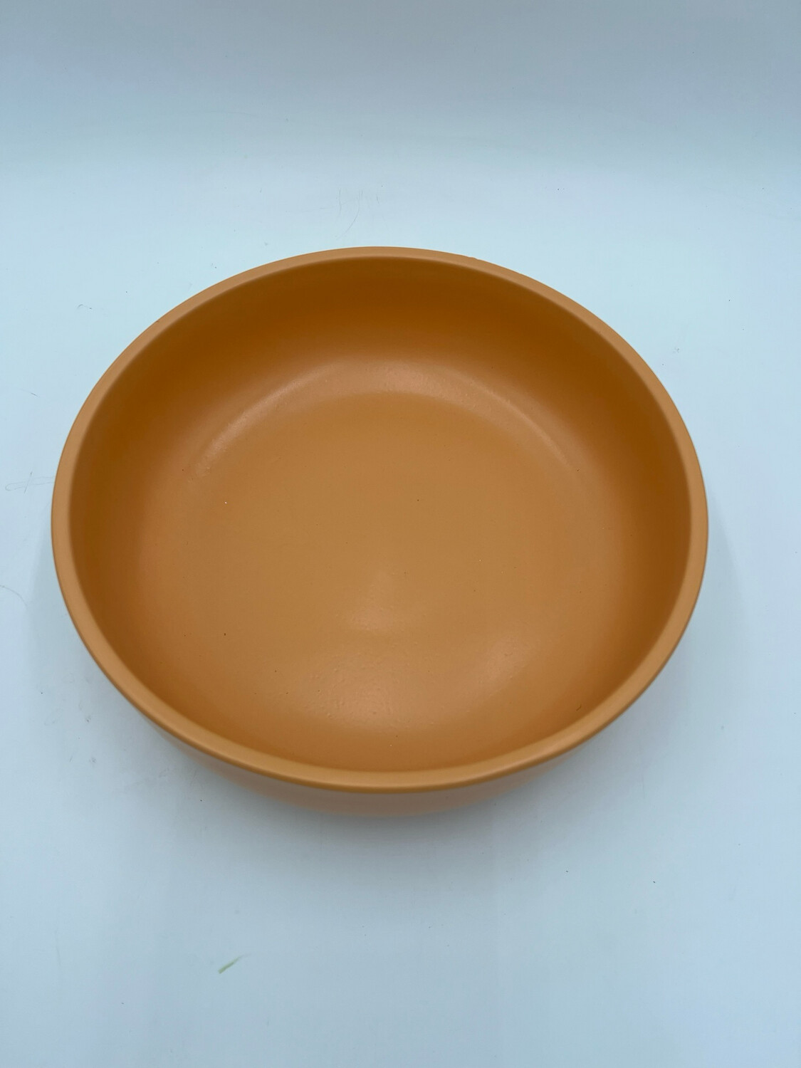 CERAMIC PEACH LOW BOWL PLANTER 10"