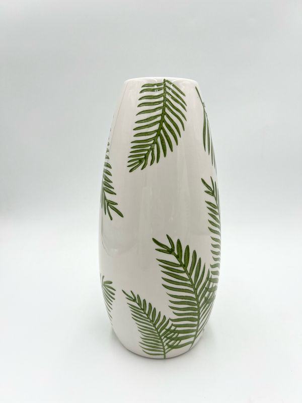 FROND FERN PRINT VASE 11"