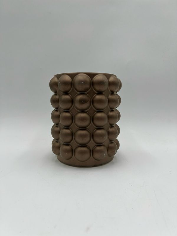 BRONZE BUBBLE VASE 7"