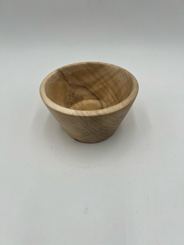 HAND TURNED CONCAVE BIRCH BOWL 4.25"