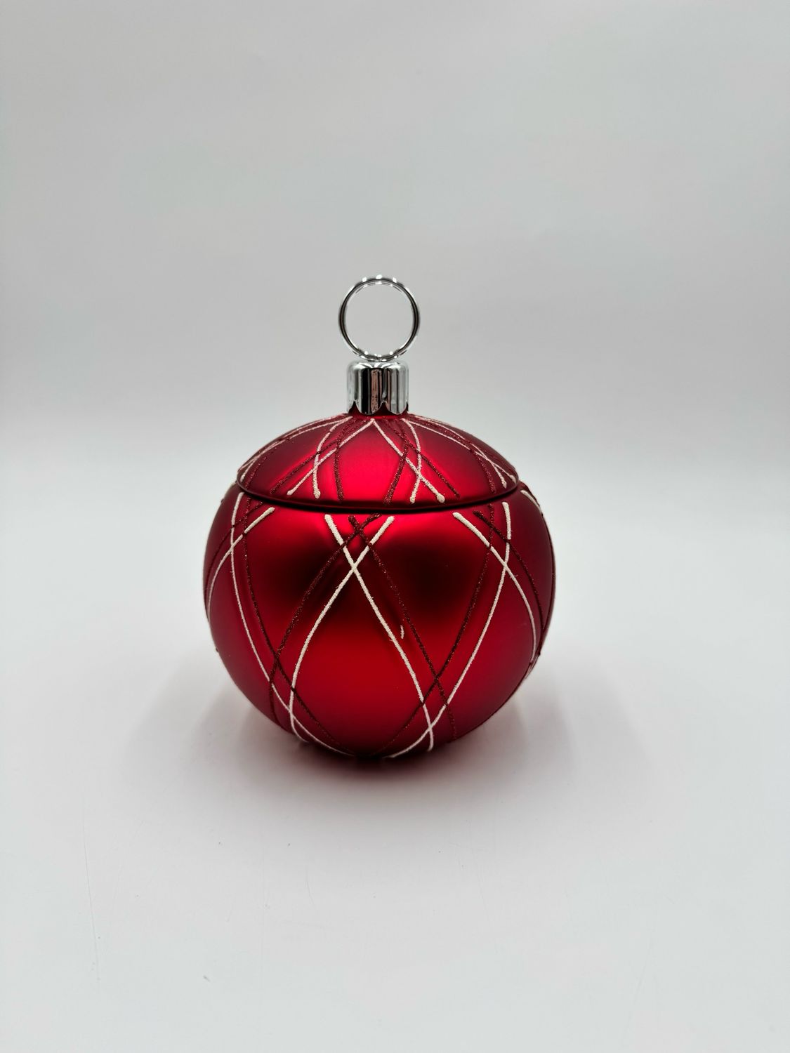 RED AND SILVER ORNAMENT