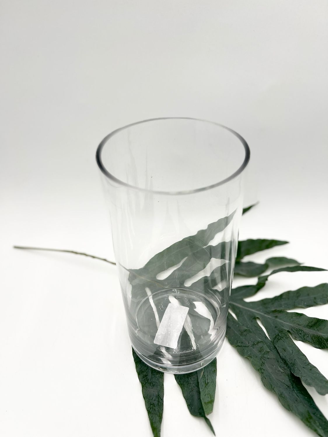 CYLINDER GLASS VASE 10" X4.5" D