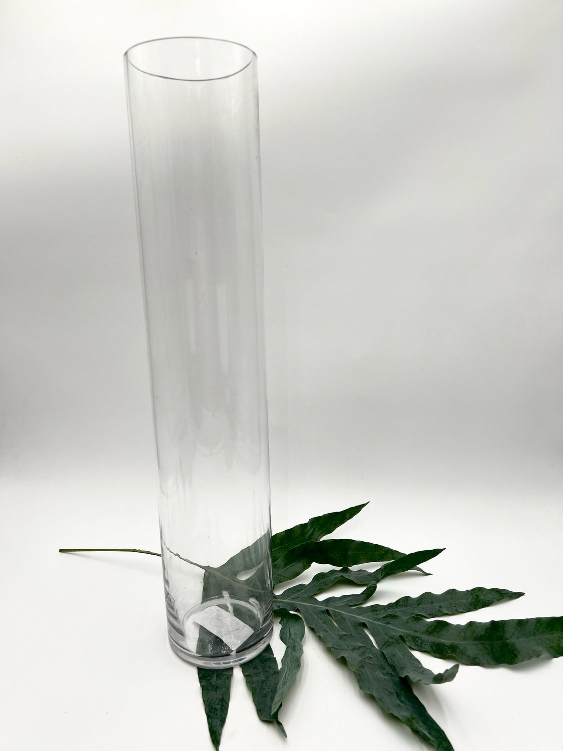 CYLINDER GLASS VASE 20" X 4" D