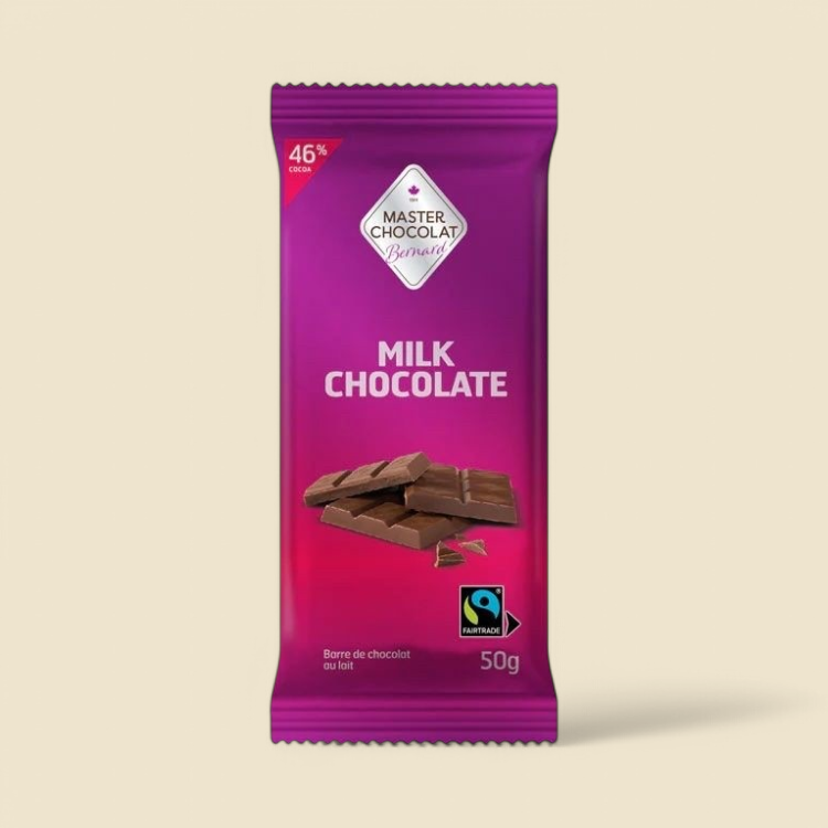 MILK CHOCOLATE BAR CREATED BY BERNARD 50G