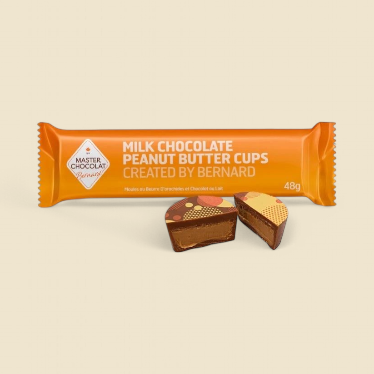 MILK CHOCOLATE PEANUT BUTTER CUPS CREATED BY BERNARD 48G