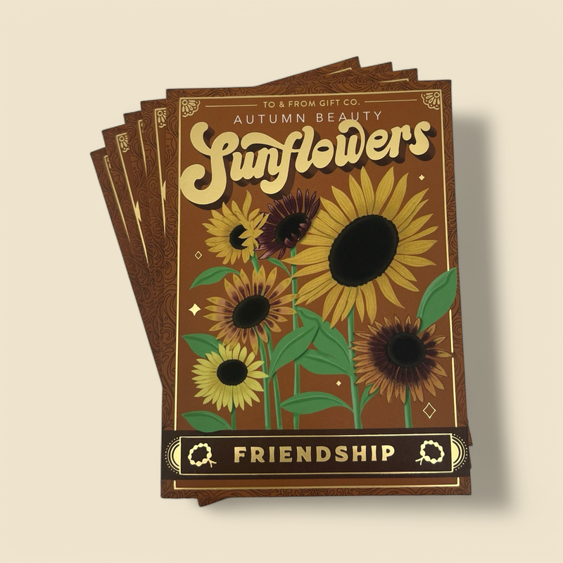 TO & FROM GIFT CO. - AUTUMN BEAUTY SUNFLOWERS - FRIENDSHIP SEED PACKET