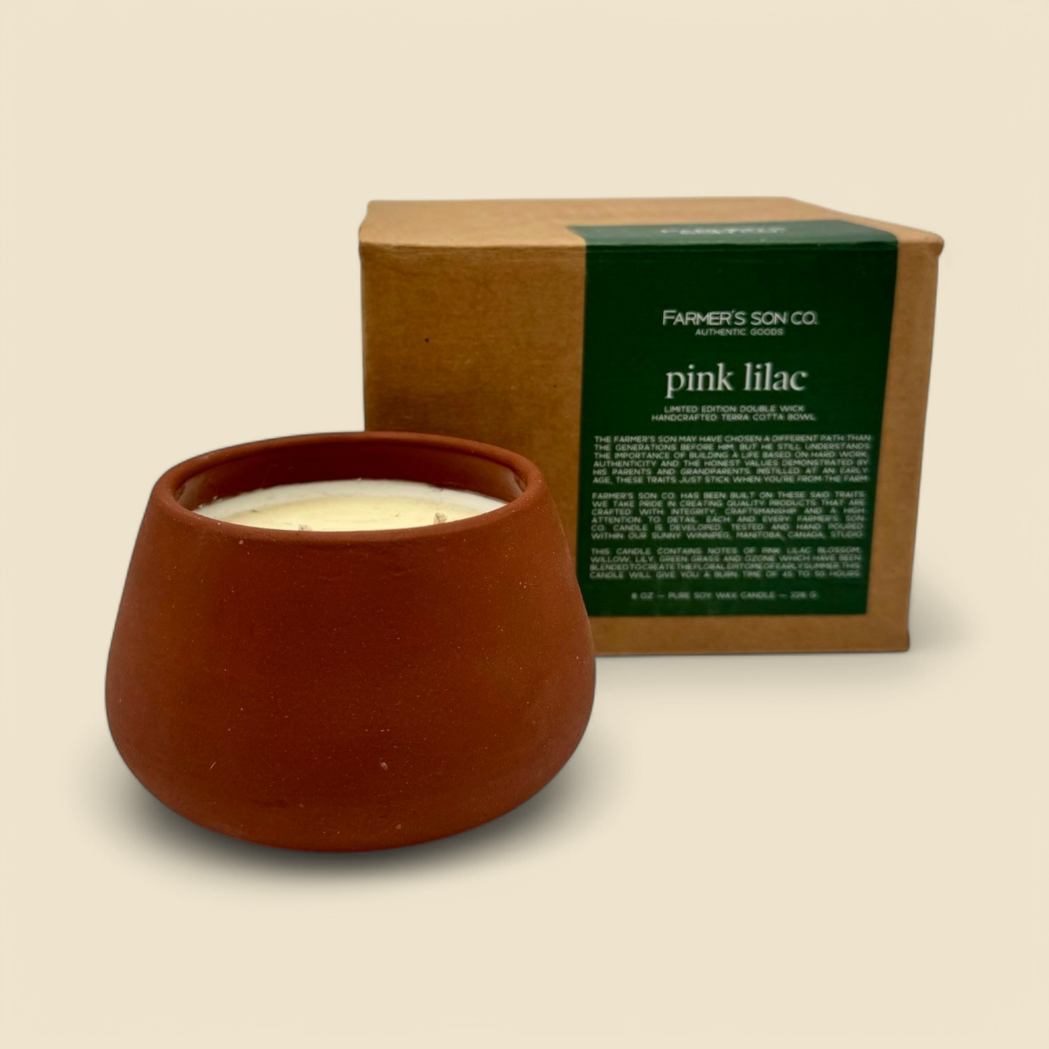 FARMERS SON CO. PINK LILAC CANDLE 8OZ