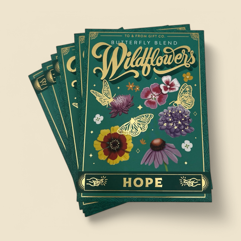 TO & FROM GIFT CO. - BUTTERFLY BLEND WILDFLOWERS - HOPE SEED PACKET