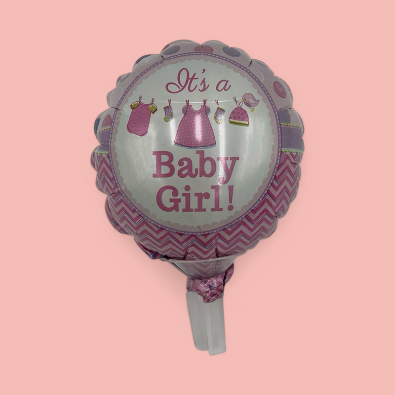 BABY GIRL 3" MYLAR BALLOON