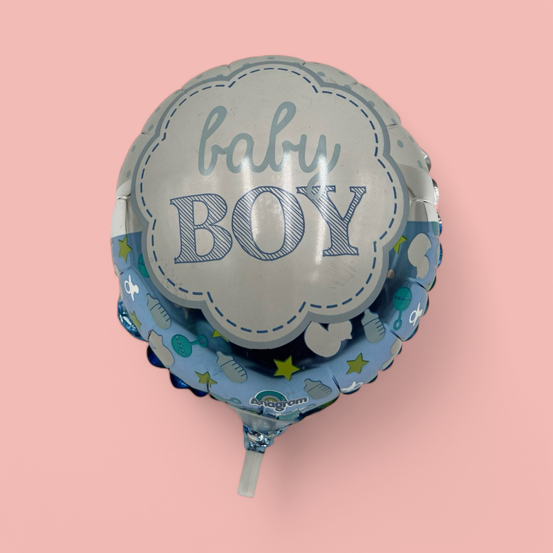 BABY BOY CLASSIC BLUE MYLAR BALLOON 6”