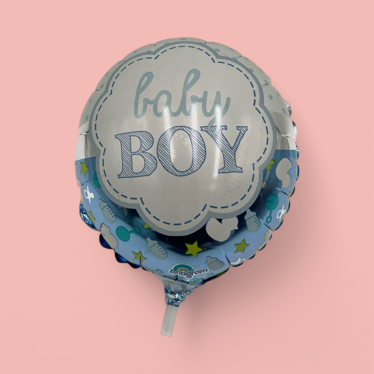 BABY BOY CLASSIC BLUE MYLAR BALLOON 6”