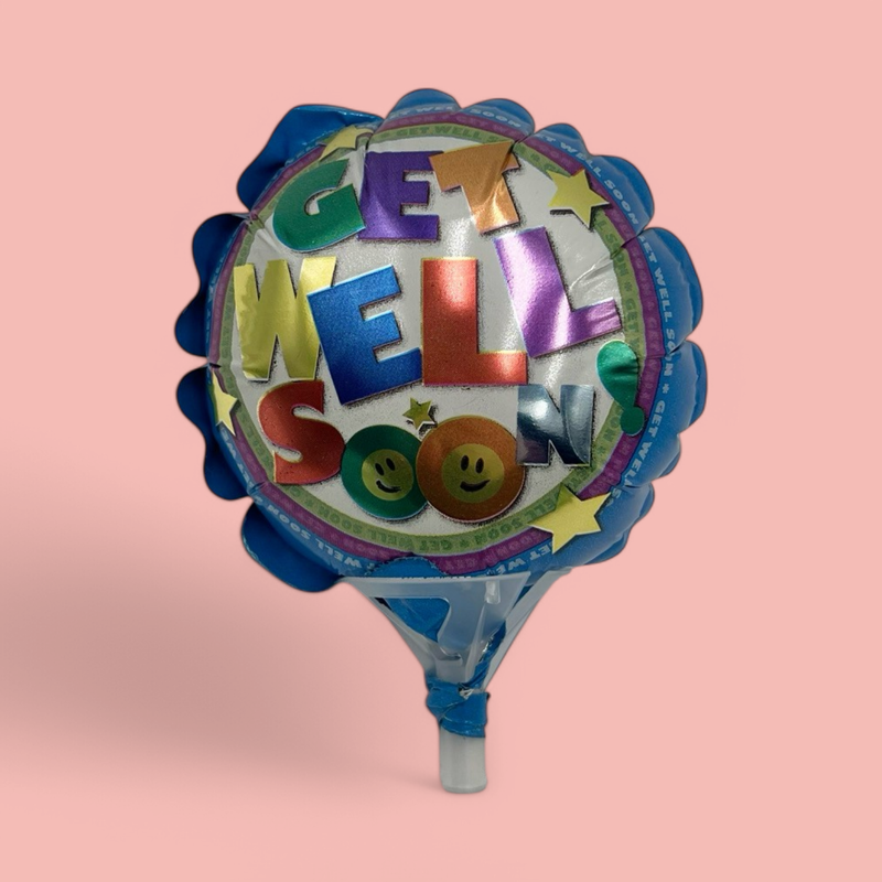 GET WELL SOON SMILEY LETTERS MYLAR BALLOON 3”