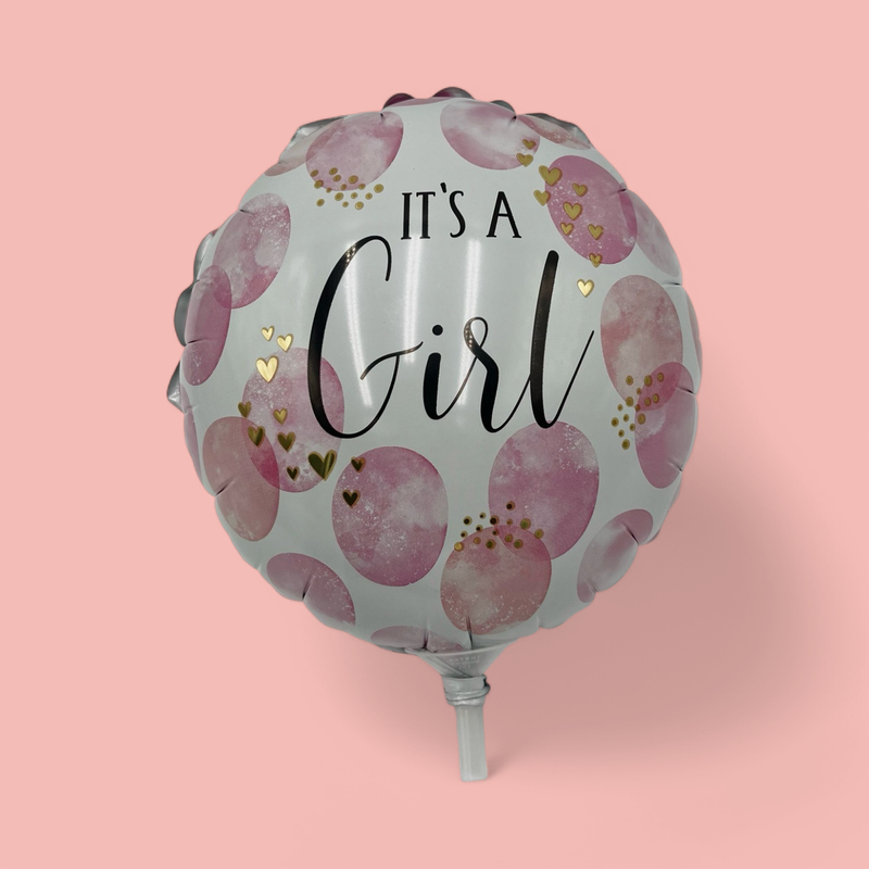 IT’S A BABY GIRL WATERCOLOR MYLAR BALLOON 6”