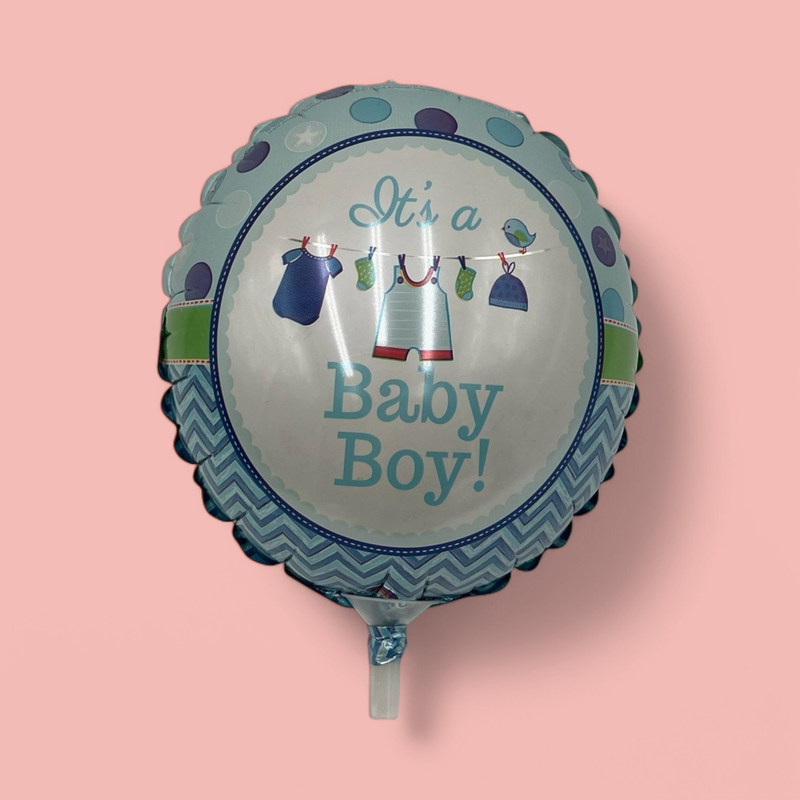 IT’S A BABY BOY CLOTHESLINE MYLAR BALLOON 6”
