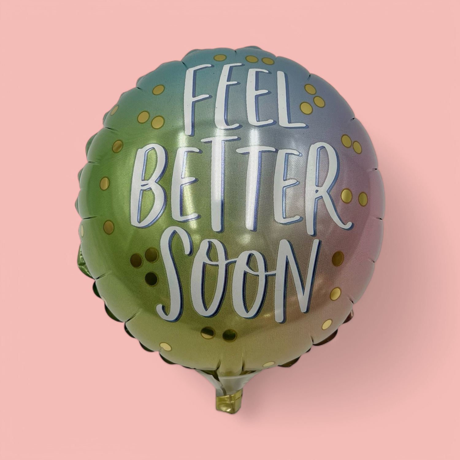 FEEL BETTER SOON IRIDESCENT WATERCOLOR MYLAR BALLOON 6”