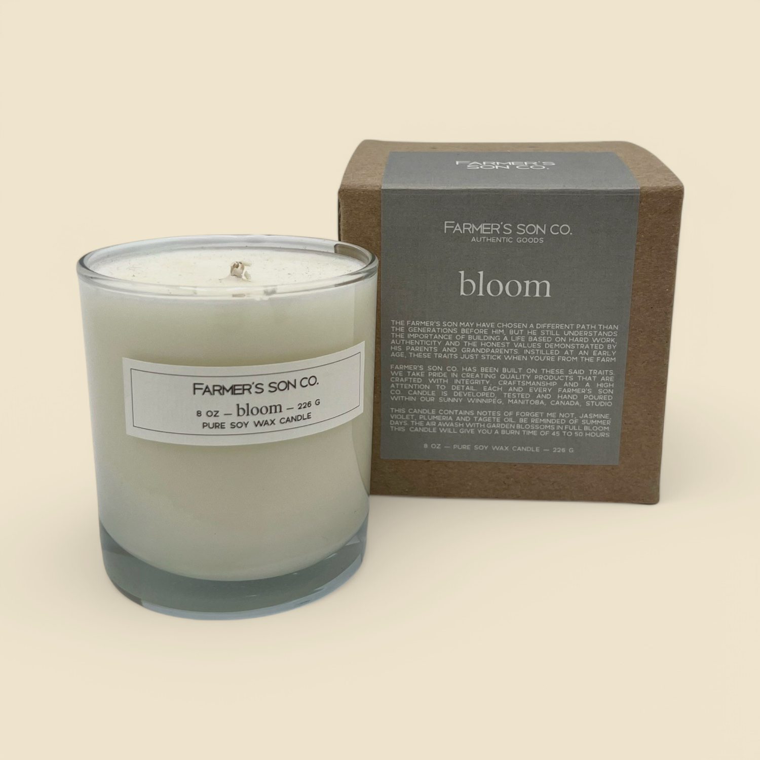 FARMERS SON CO. BLOOM CANDLE 8OZ