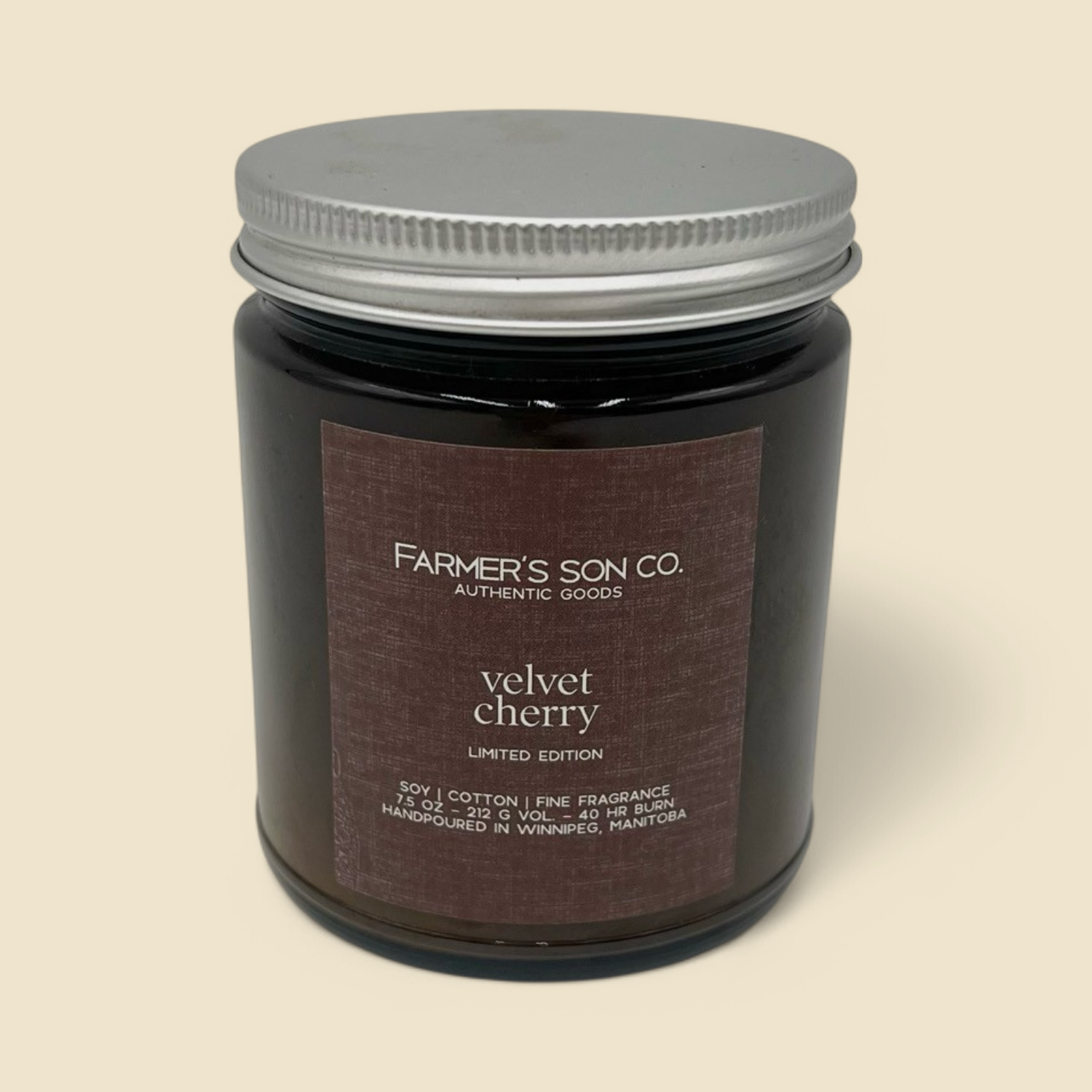 FARMERS SON CO. – VELVET CHERRY CANDLE 7.5OZ