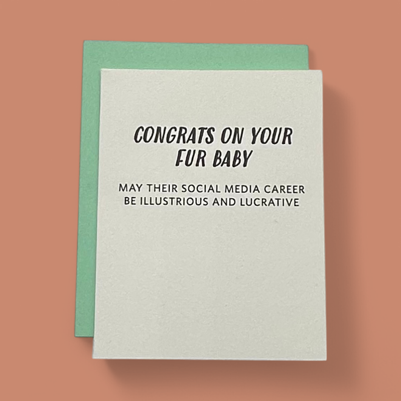 FUR BABY GREETING CARD