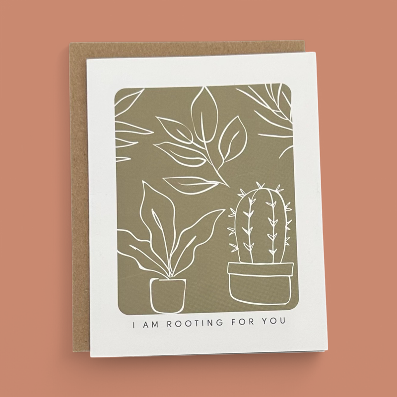 "I'M ROOTING FOR YOU" GREETING CARD
