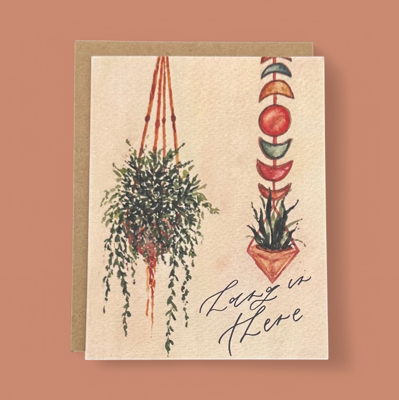 "HANG IN THERE" PLANT LOVER GREETING CARD