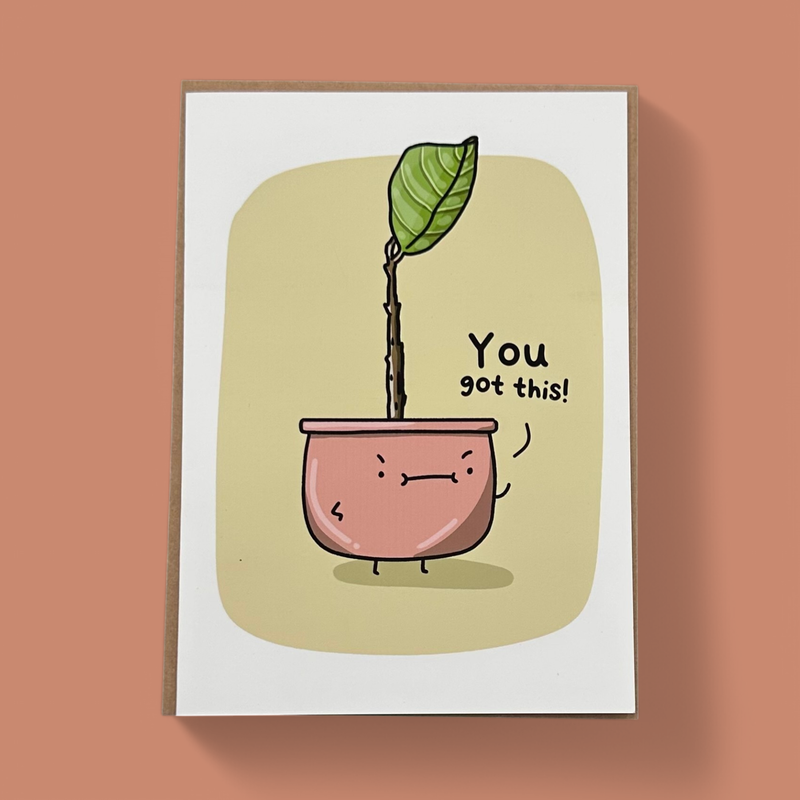 "YOU GOT THIS" FIDDLELEAF FIG PLANT GREETING CARD