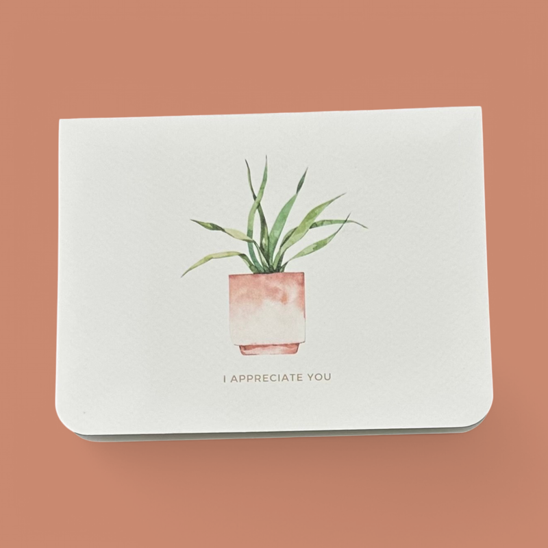 I APPRECIATE YOU WATERCOLOUR GREETING CARD